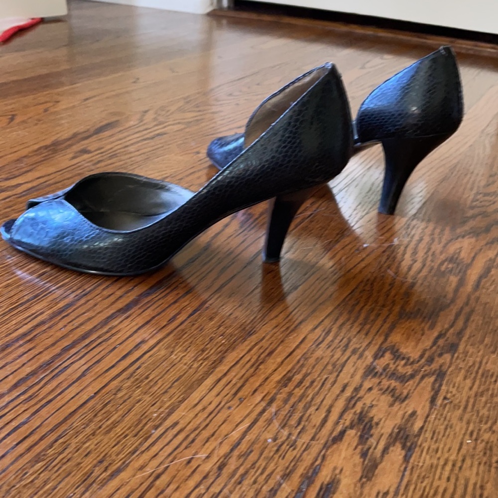 Black Bandolino peep toe d’orsay heels, size 10